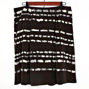 Simply Vera Vera Wang Brown Pleated Skirt Tie Dye